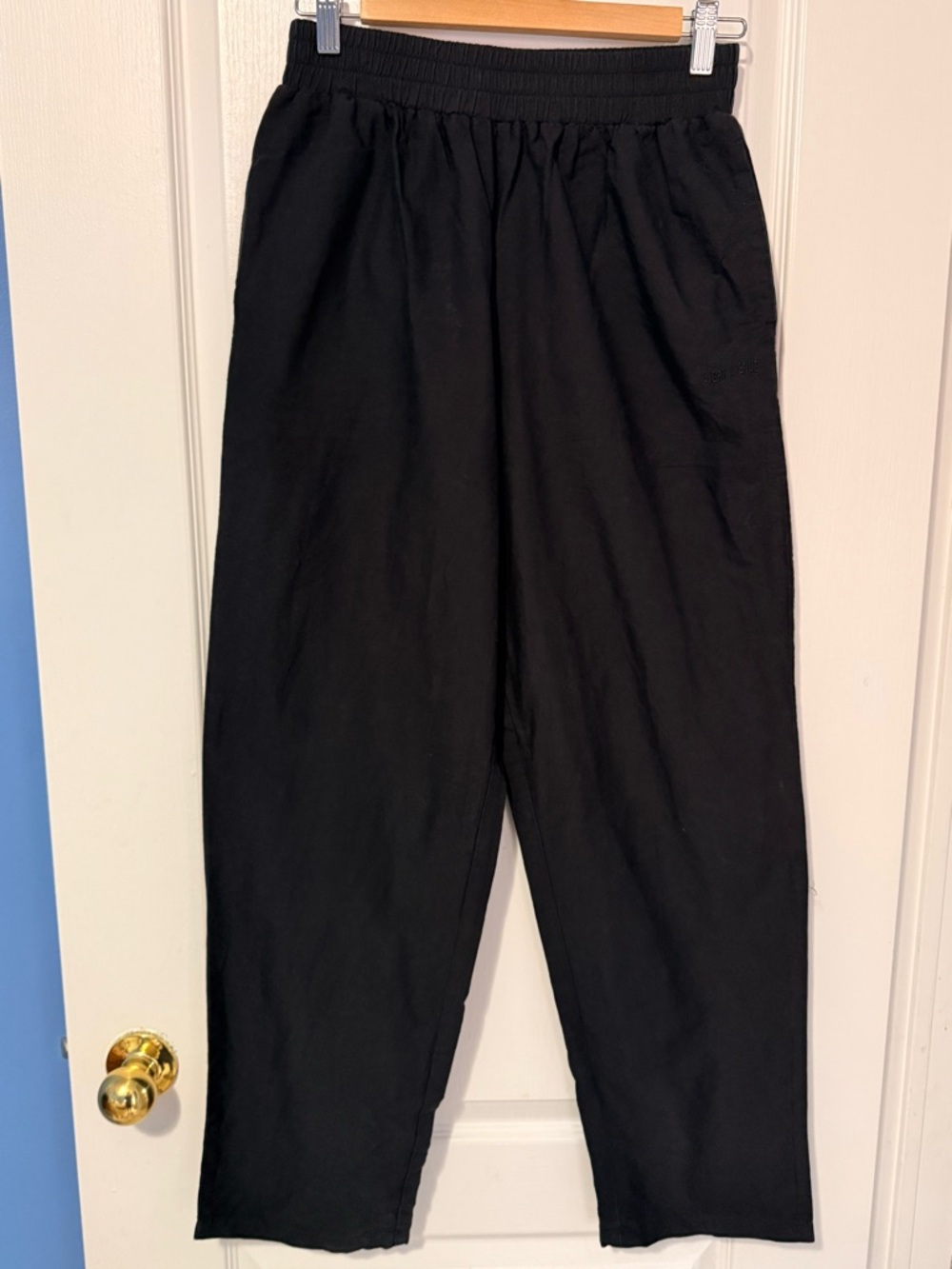 Djerf Avenue Black Elastic-Waist Trousers